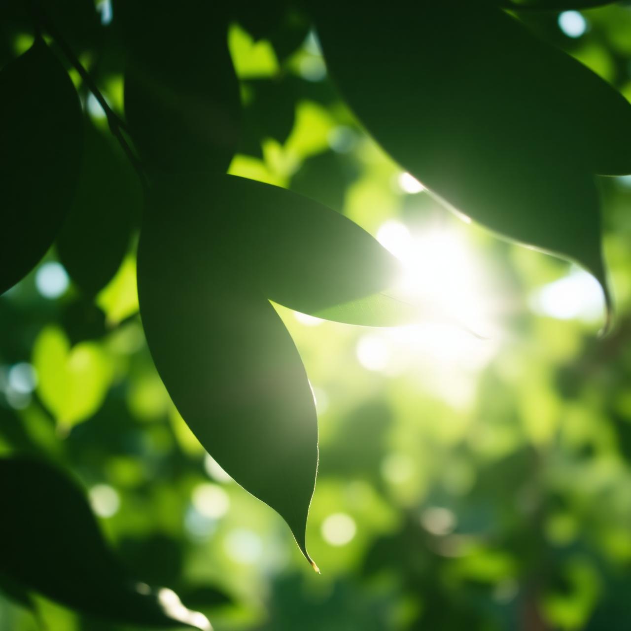 Sunlight through leaves