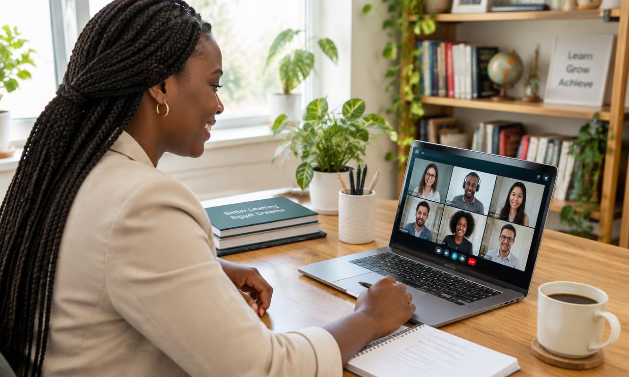 An online social work workshop over video call
